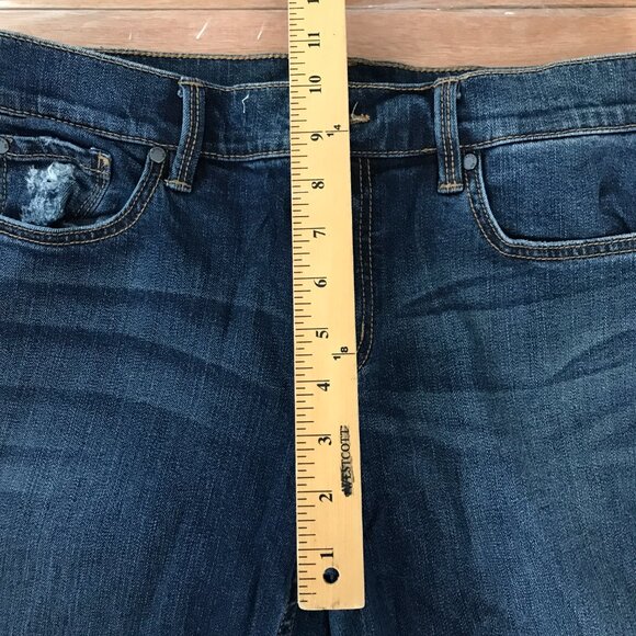 Level 99 Piper Jeans Women Size 27 Blue Denim Distressed Mid Rise Dark Wash - Picture 9 of 11